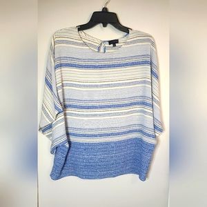 Women striped peasant blouse‎ size Medium - the limited
